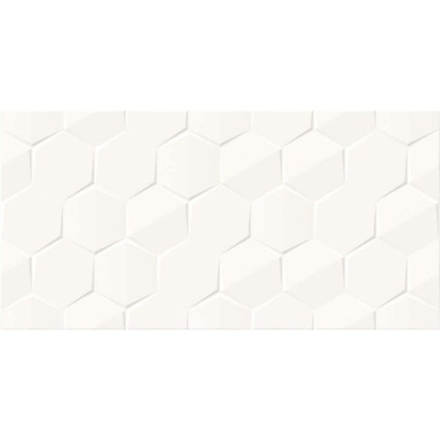 Płytka ścienna ALTERIO white hexa structure satin 8mm 29,8x59,8 gat.