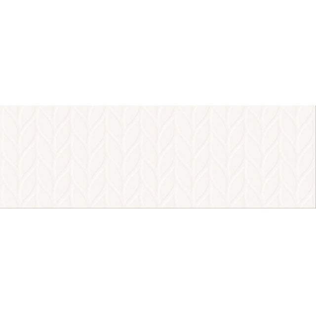 Płytka ścienna COFFER leaf white structure satin 29x89 gat. II