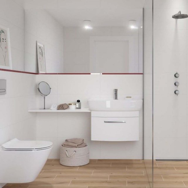 Płytka ścienna BIANCA white glossy 8mm 29,8x59,8 #057 gat. I