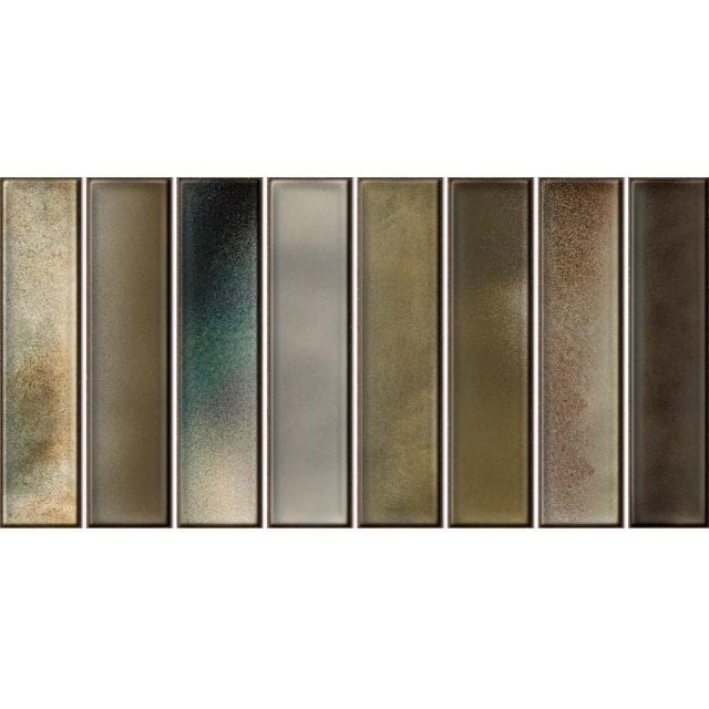 Płytka ścienna hiszpańska El Barco BOREALIS GREEN błyszcząca do fugow