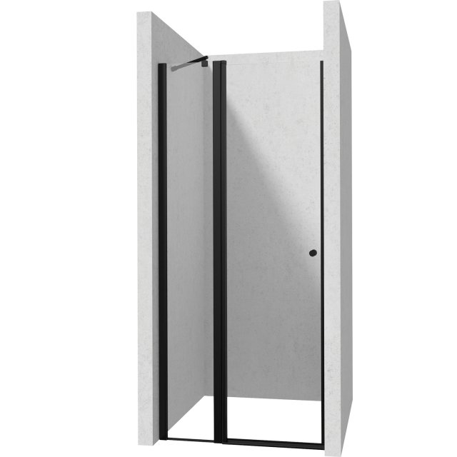 DEANTE Drzwi prysznicowe KERRIA PLUS 80x200 cm uchylne nero KTSUN42P
