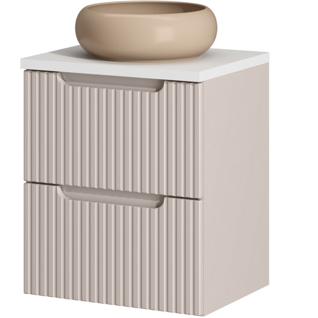 COMAD Zestaw mebli NOVA CASHMERE szafka z blatem WHITE 50 cm, umywalk