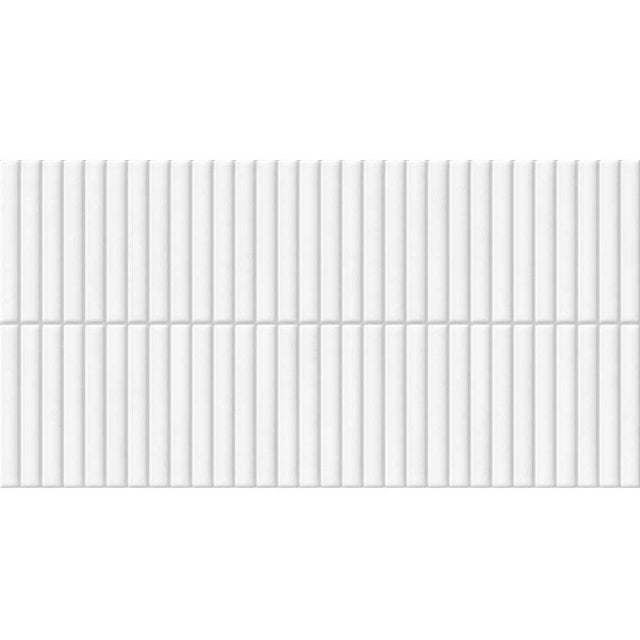 Płytka ścienna hiszpańska Marquiz DECO ANGELO WHITE błyszcząca 32x62,