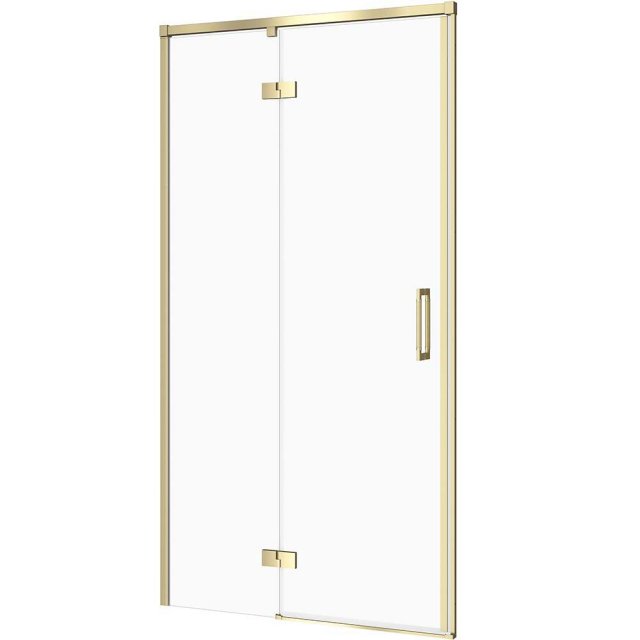 CERSANIT Drzwi prysznicowe LARGA złoty mat, lewe 100x195 szkło transp