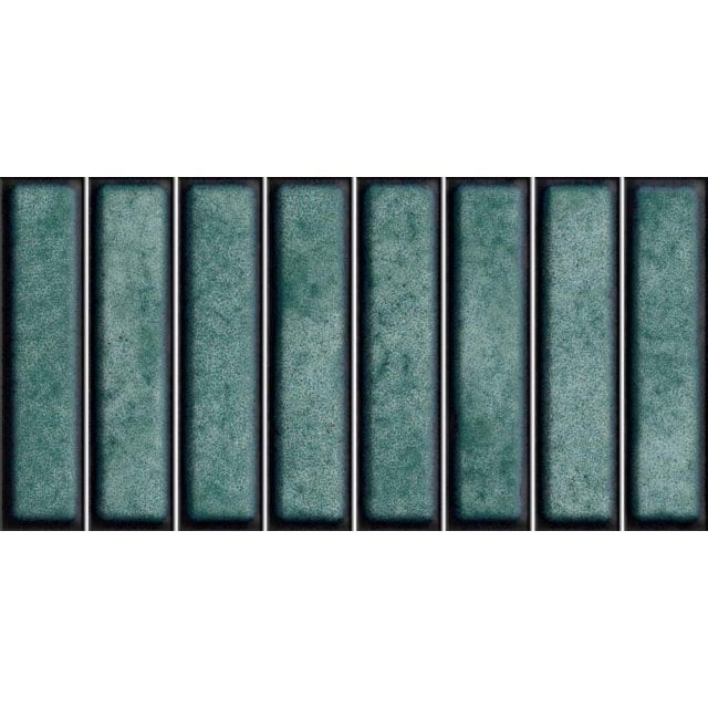 Płytka ścienna hiszpańska El Barco DOMINO VERDE błyszcząca do fugowan