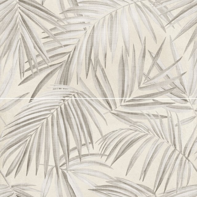 Płytka ścienna inserto kompozycja FOGGY NIGHT 2 wzory light grey leav