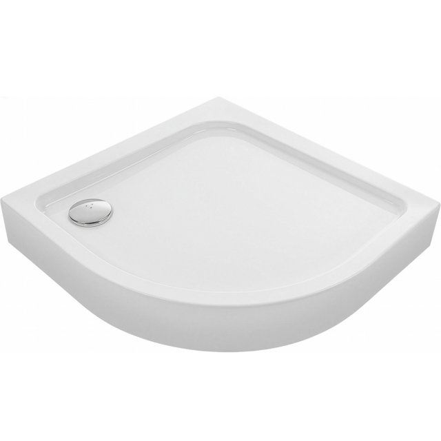 LAVEO Brodzik półokrągły DESNA akrylowy 90x16 cm biały JBD_696Z