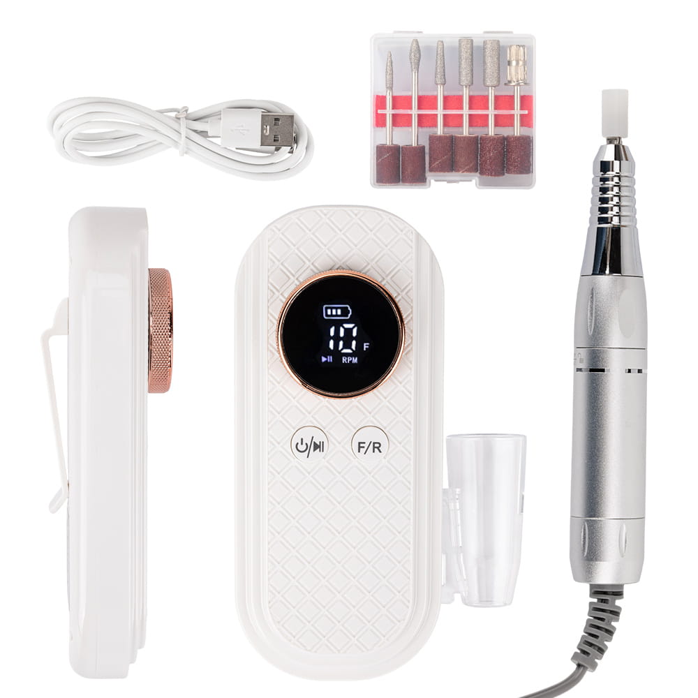 Frezarka do paznokci 50W do manicure pedicure biała 111 35 000 obrotów