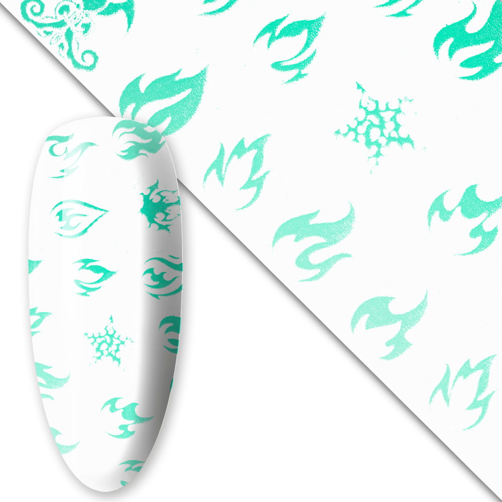 Folia transferowa Luminous Flames 100 cm świecąca w UV Nr 8