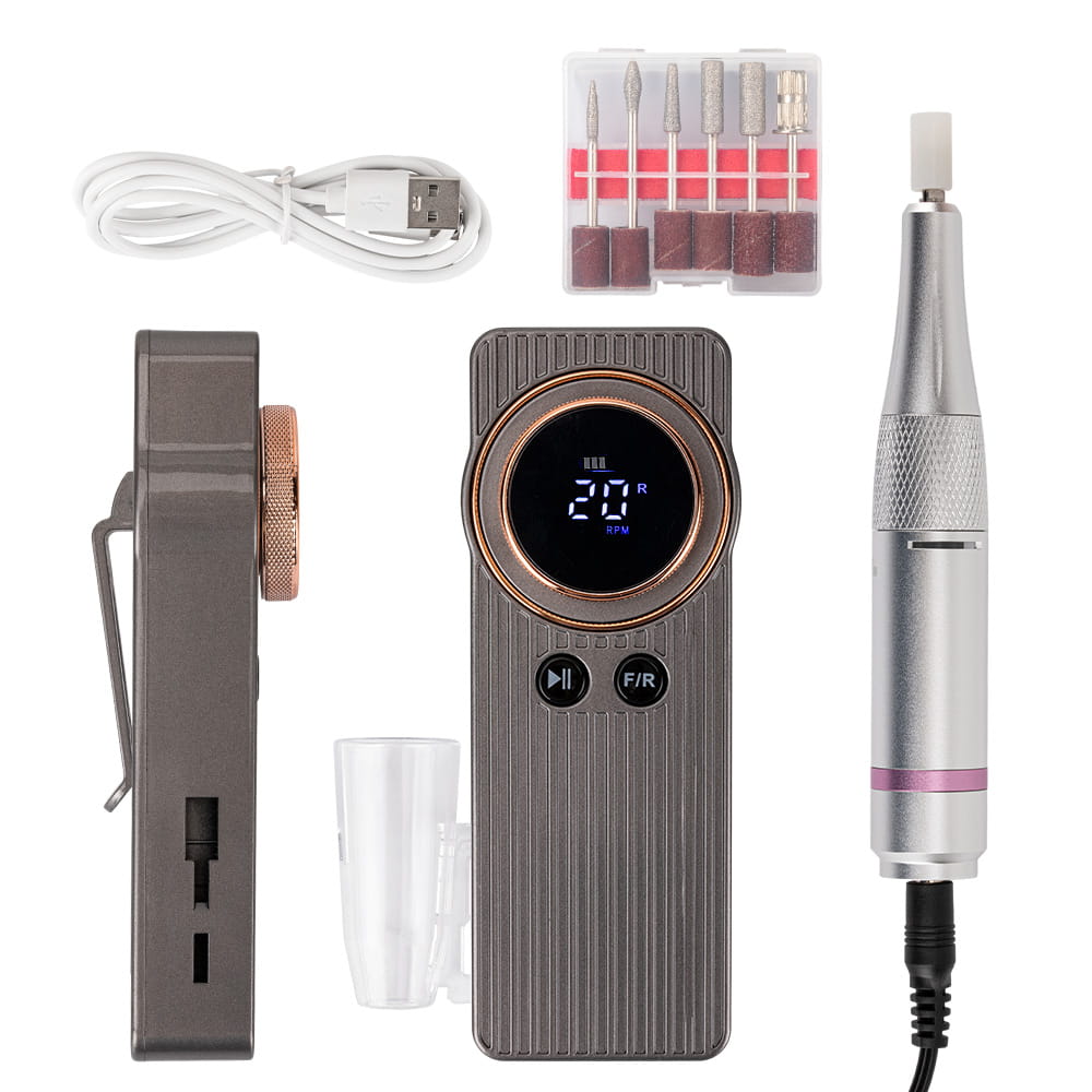 Frezarka do paznokci 50W do manicure pedicure szara 108 35 000 obrotów