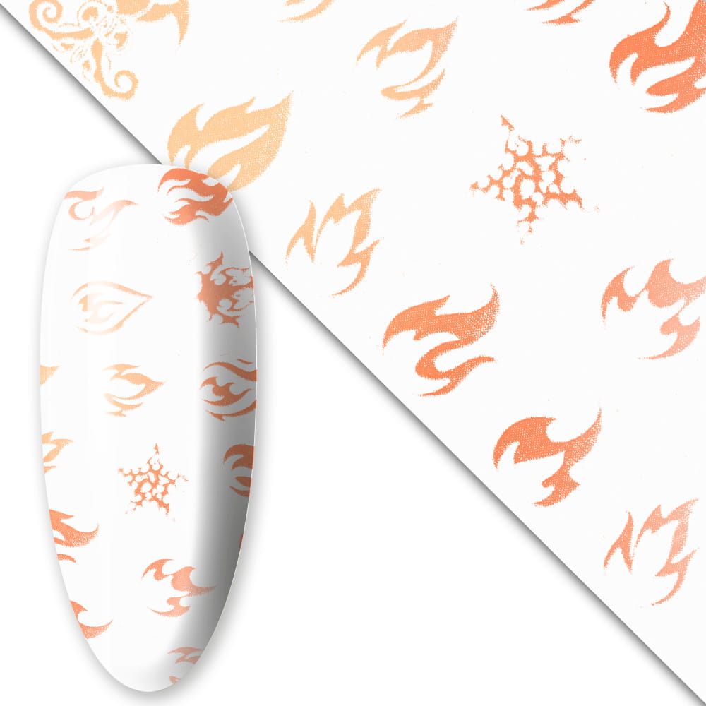 Folia transferowa Luminous Flames 100 cm świecąca w UV Nr 4