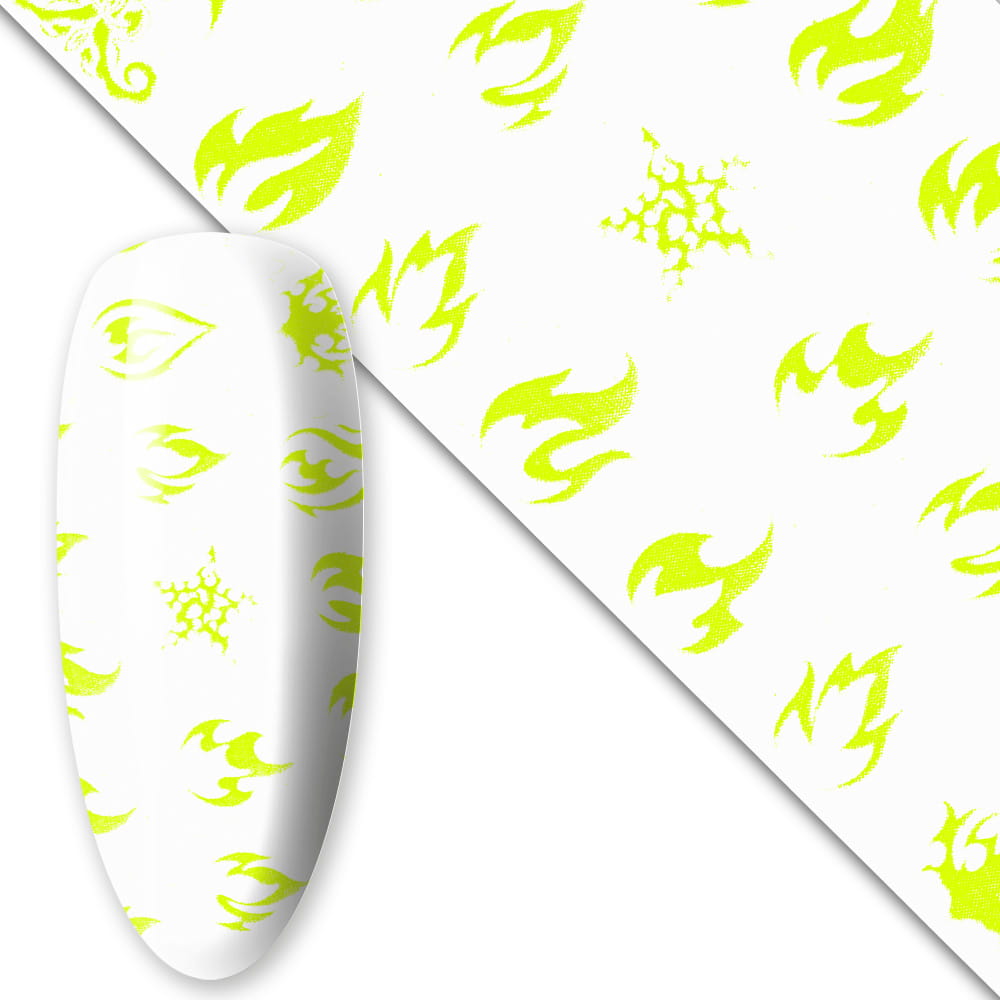 Folia transferowa Luminous Flames 100 cm świecąca w UV Nr 2