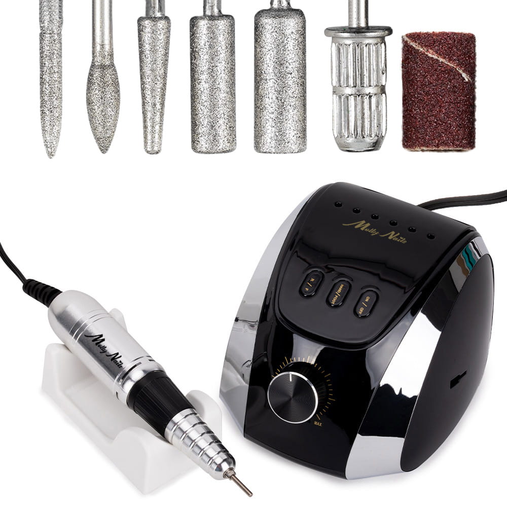 Frezarka do paznokci M13 Molly Nails do manicure pedicure 68W czarna black 35 000 obrotów
