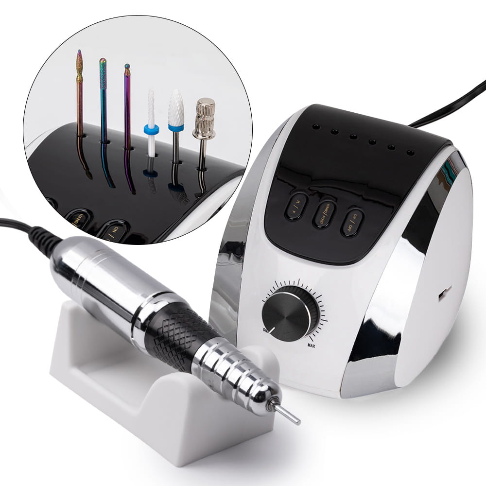 Frezarka do manicure i pedicure 68W srebrna silver M13 35 000 obrotów