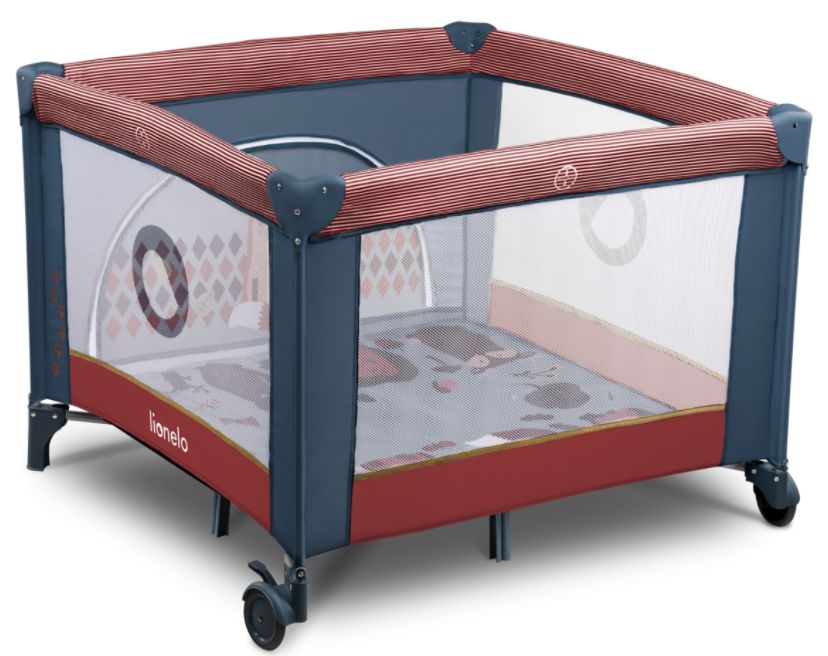 Lionelo, Fie - wielofunkcyjny kojec dla dzieci-Blue Cobalt Red