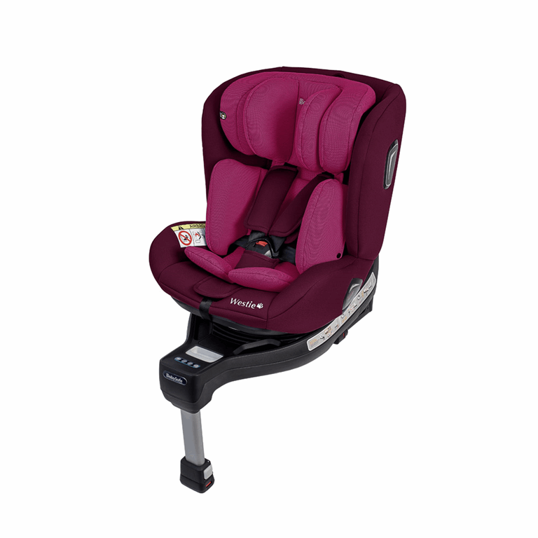 BabySafe Westie I-size - multimedialny, obrotowy fotelik samochodowy 0-4 lata, 0-18 kg, 40-105 cm-Fioletowy
