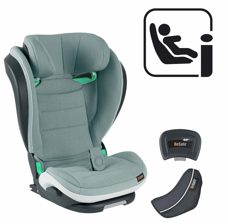 BeSafe iZi Flex FIX i-Size - fotelik samochodowy od 4 lat-12 lat, 100-150 cm -09 - Morska Zieleń