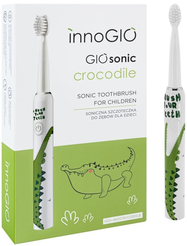 InnoGIO Soniczna szczoteczka GIOsonic Giraffe GIO-460 dla dzieci-Zielony