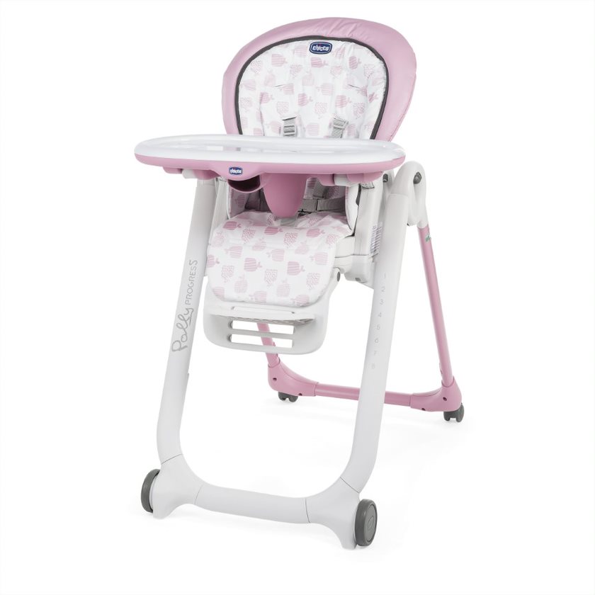 Chicco Polly Progres5 4 Kółka - krzesełko do karmienia-Pink