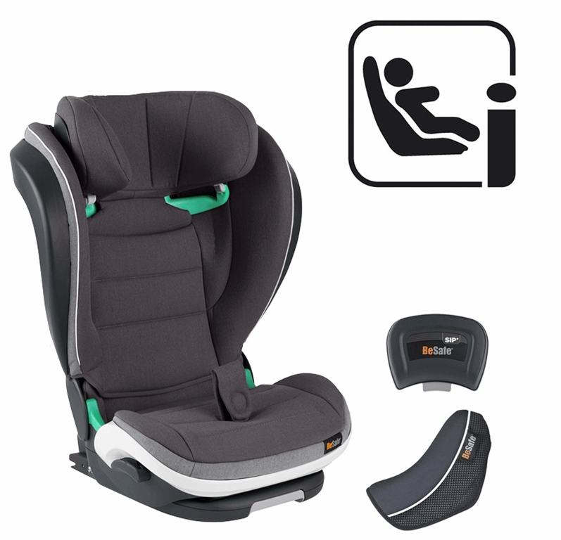 BeSafe iZi Flex FIX i-Size - fotelik samochodowy od 4 lat-12 lat, 100-150 cm -02 - Metaliczny Melange
