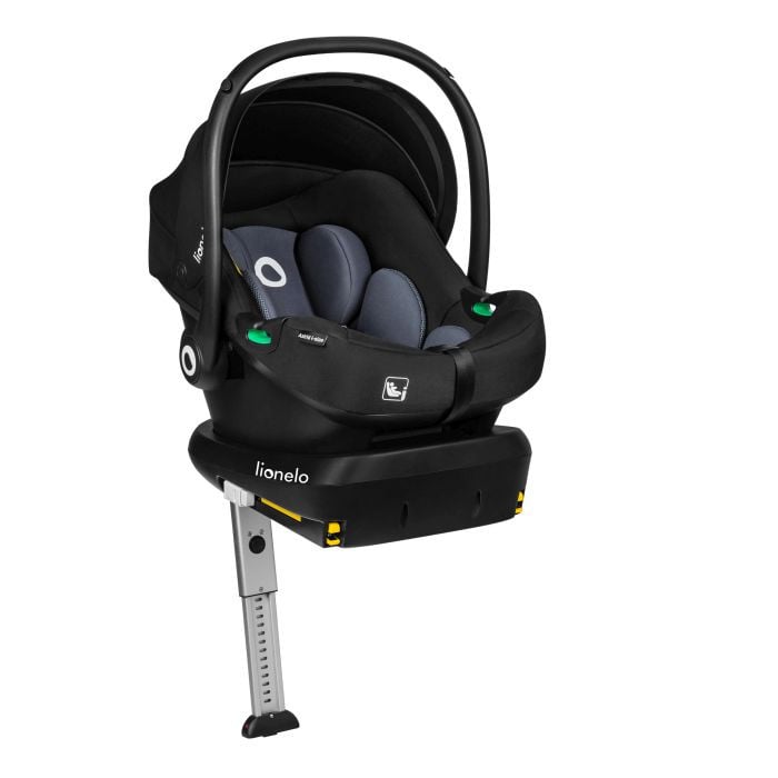 Lionelo Astrid i-Size Set - fotelik 40-87 cm z bazą Isofix-Black Grey