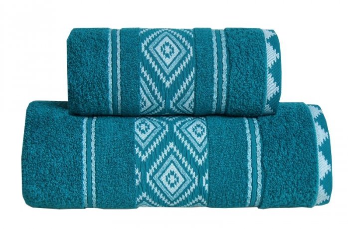 Ręcznik AZTEKA 70x130 kolor szmaragdowy
