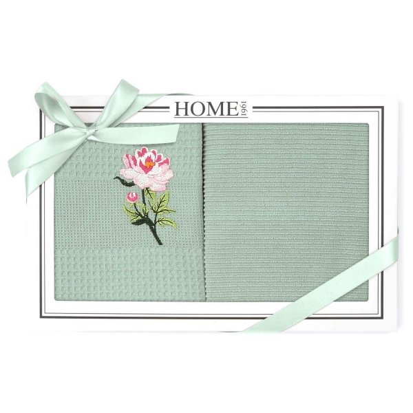 Komplet 2 ręczników kuchennych 50X70 cm HOME 1961 wz. 11 zieleń