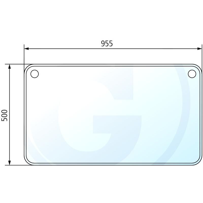 Szyba tylna dolna Deutz DX 4.10 6.10 4312683