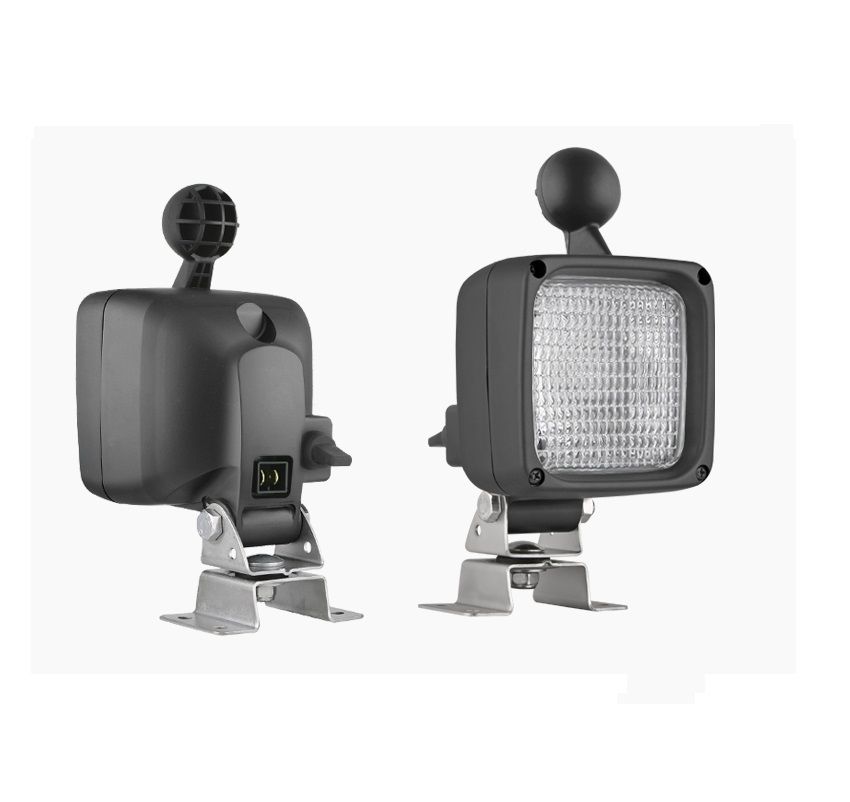 Halogenowa lampa robocza z uchwytem omega, złączem AMP Faston wyłącznik LKR5.39904 Wesem