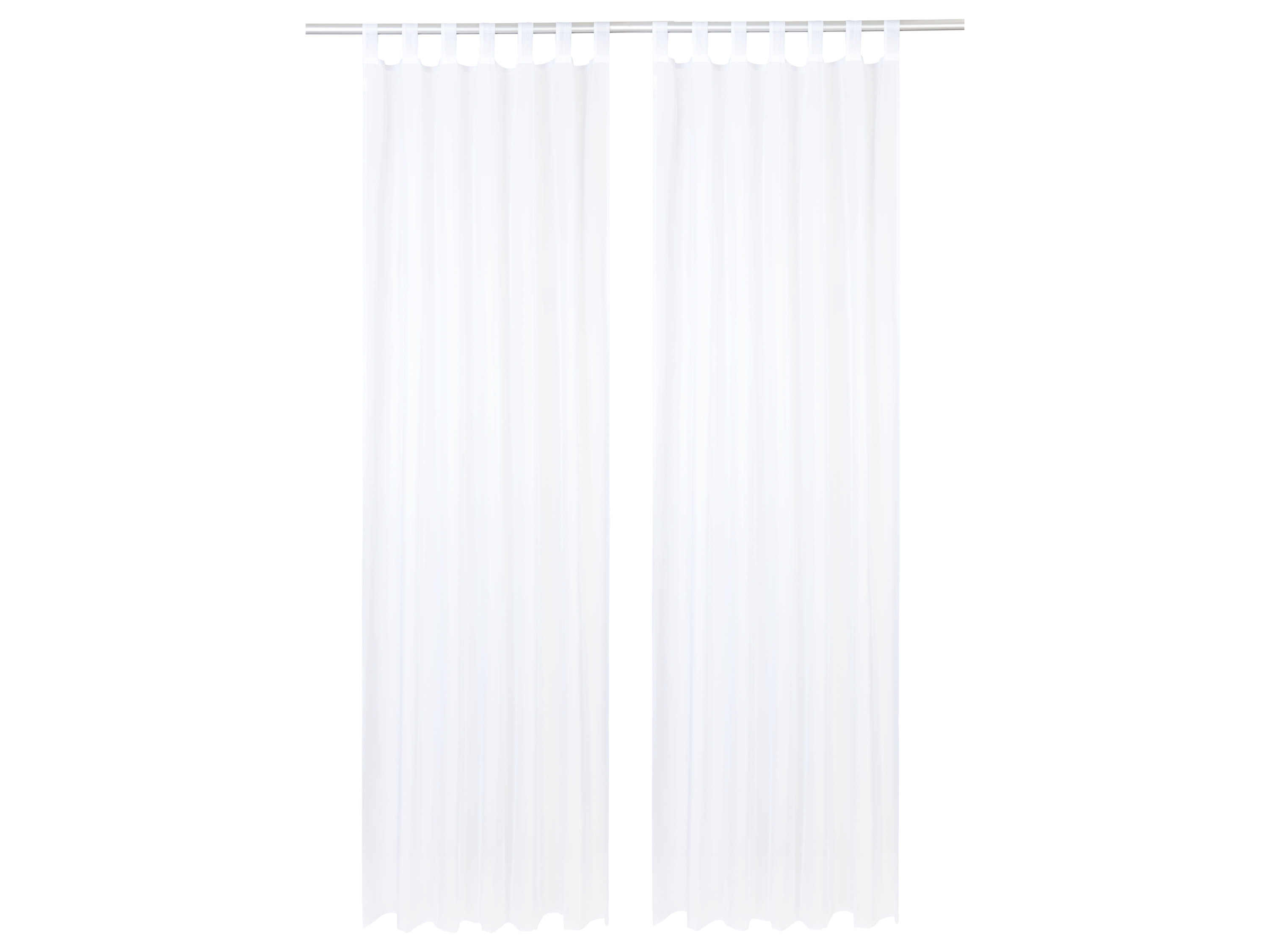 Livarno home Komplet 2 zasłon, 135 x 254 cm Biały