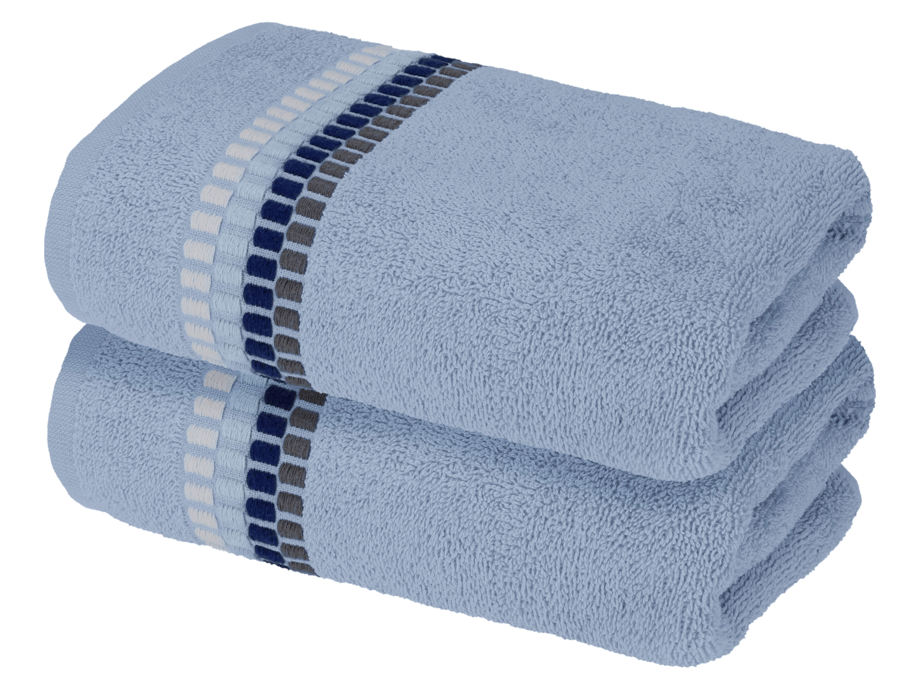 Livarno Komplet 2 ręczników frotté, 50 x 100 cm Jasnoniebieski