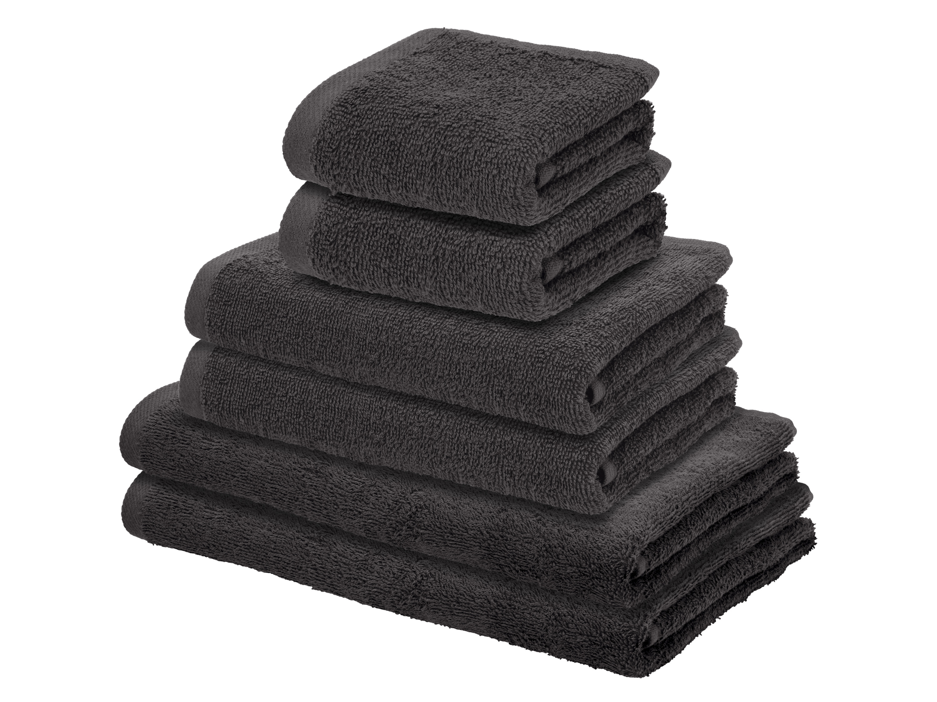 Livarno Komplet 6 ręczników Ciemnoszary