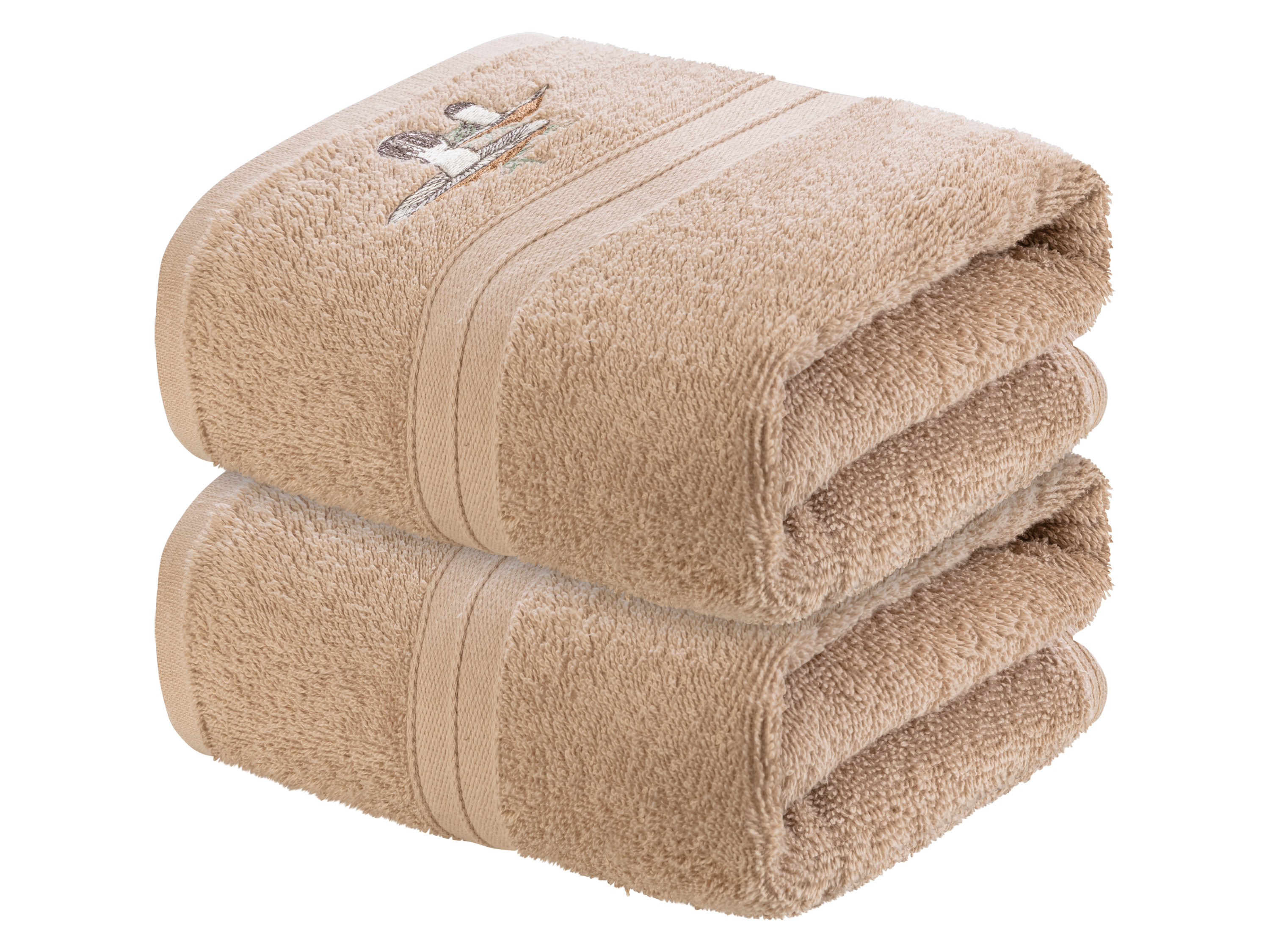 Livarno home Komplet 2 ręczników, 50 x 90 cm Beżowy