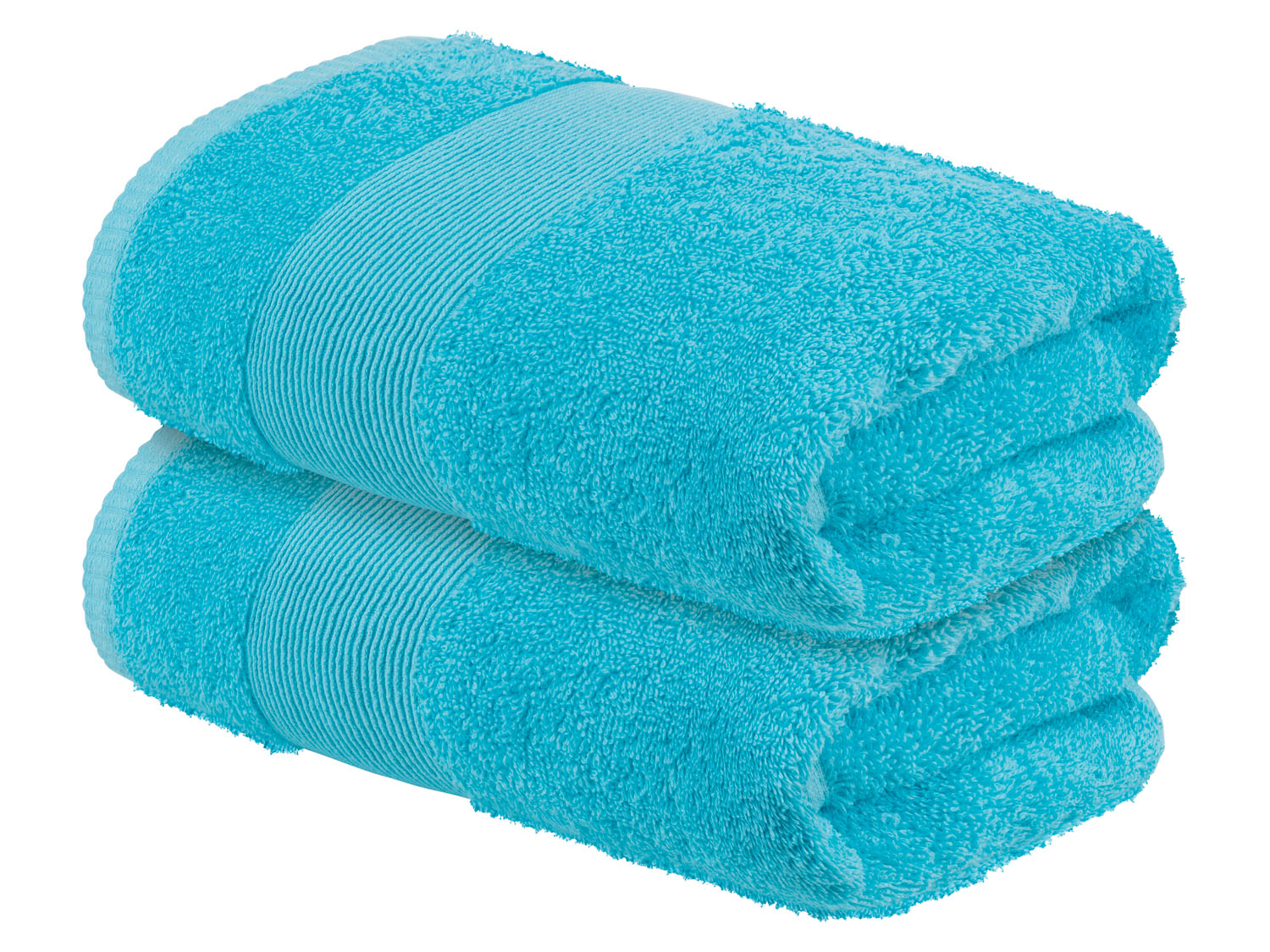 Livarno home Komplet 2 ręczników frotte, 50 x 100 cm Turkusowy