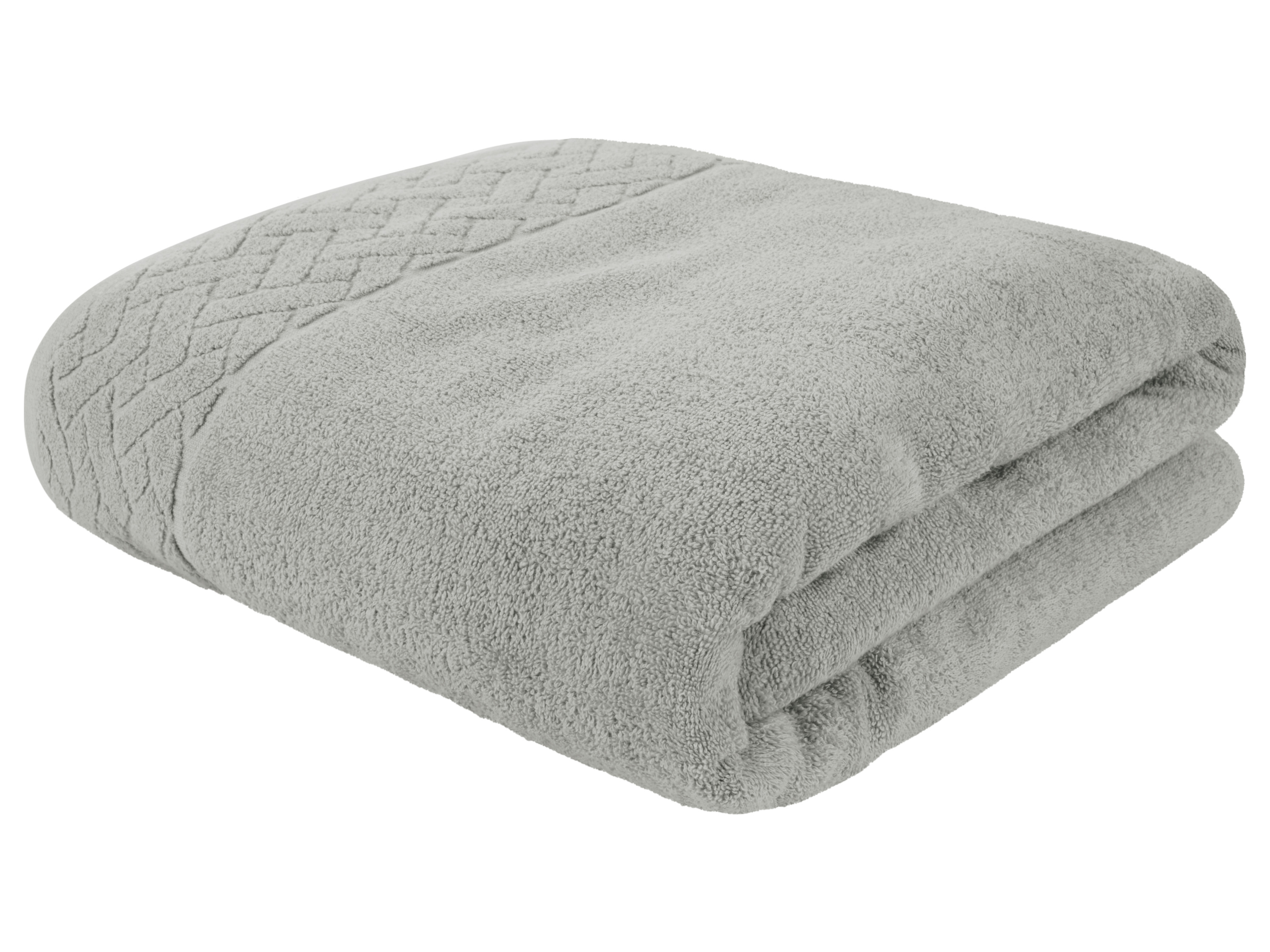 Livarno home Ręcznik kąpielowy frotte, 100 x 150 cm Szary