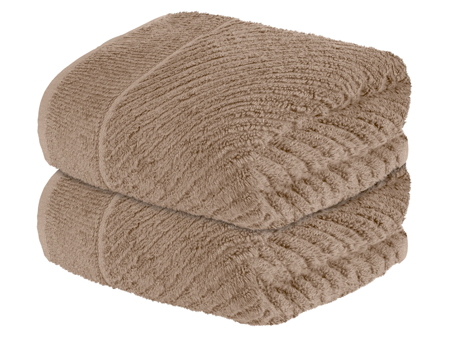 Livarno home Komplet 2 ręczników frotte, 50 x 100 cm Beżowy