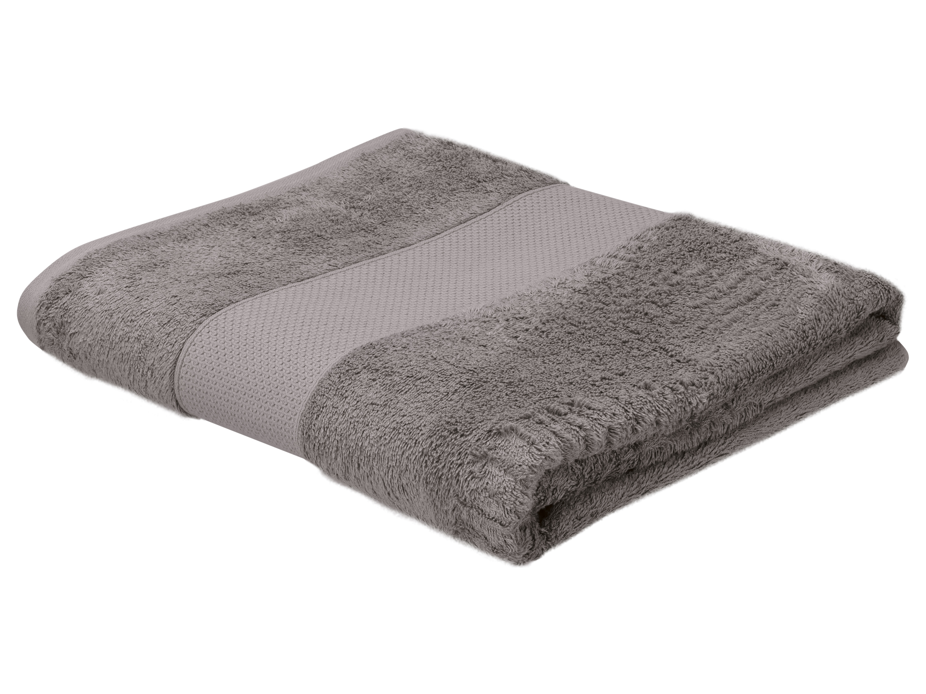 Livarno Luksusowy ręcznik kąpielowy z bawełny i wiskozy bambusowej, 100 x 150 cm Szary