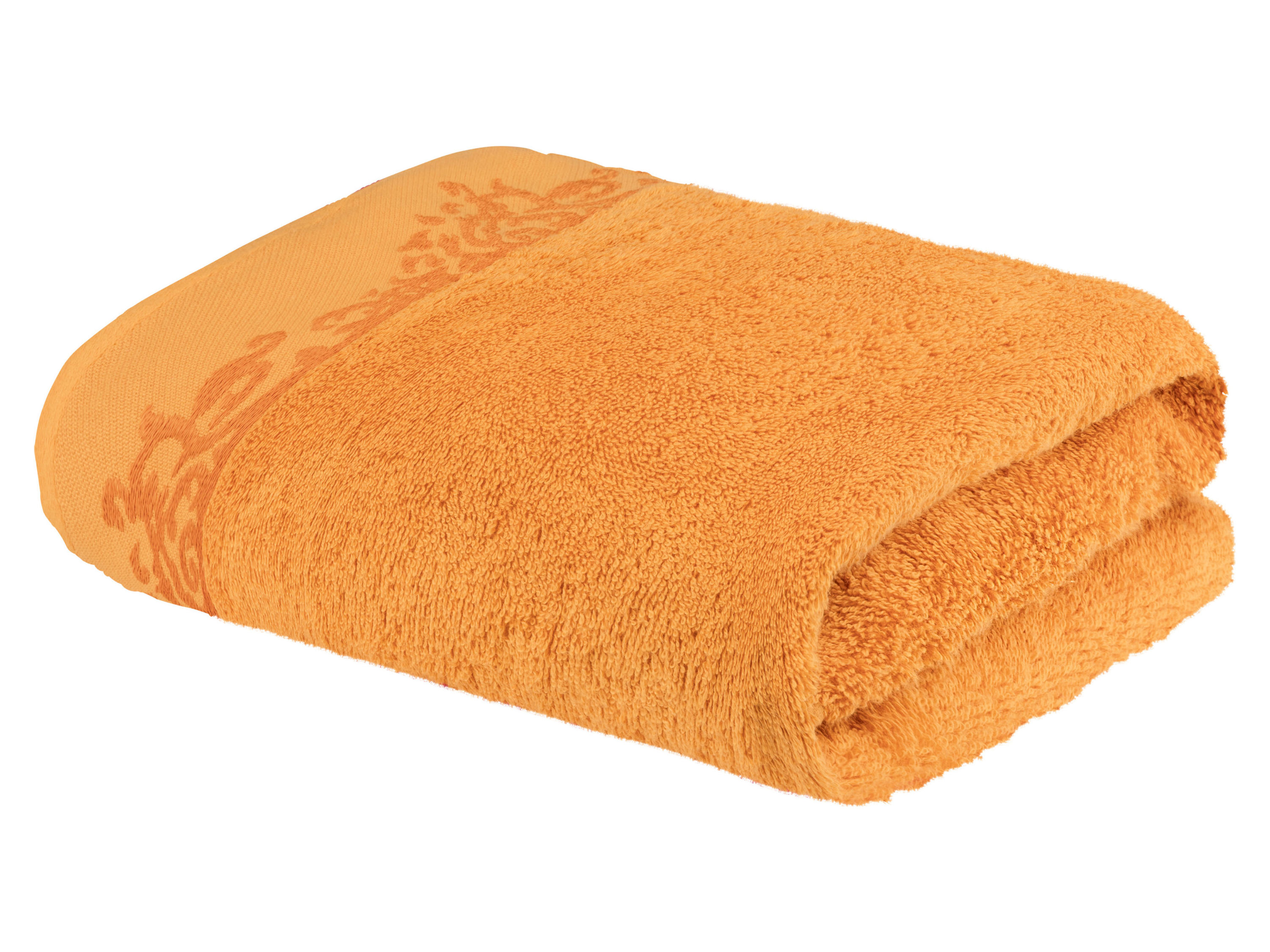 Livarno home Ręcznik frotté, 70 x 140 cm, 1 sztuka Żółty/bordiura