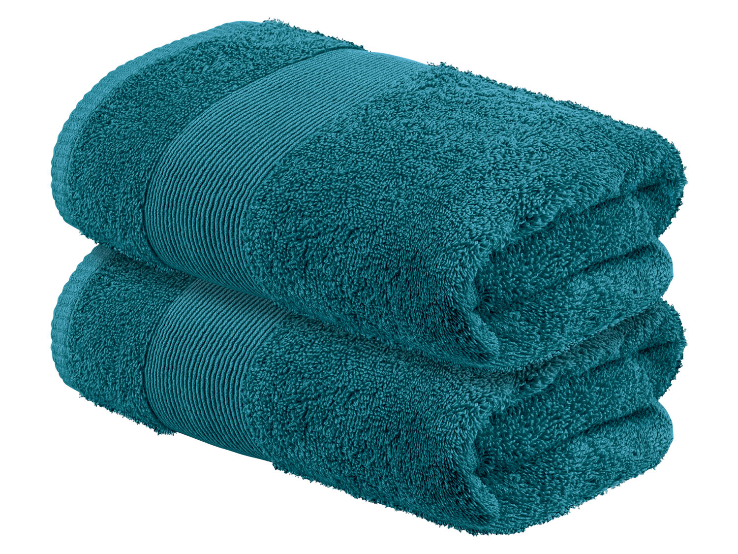 Livarno home Komplet 2 ręczników frotte, 50 x 100 cm Petrol