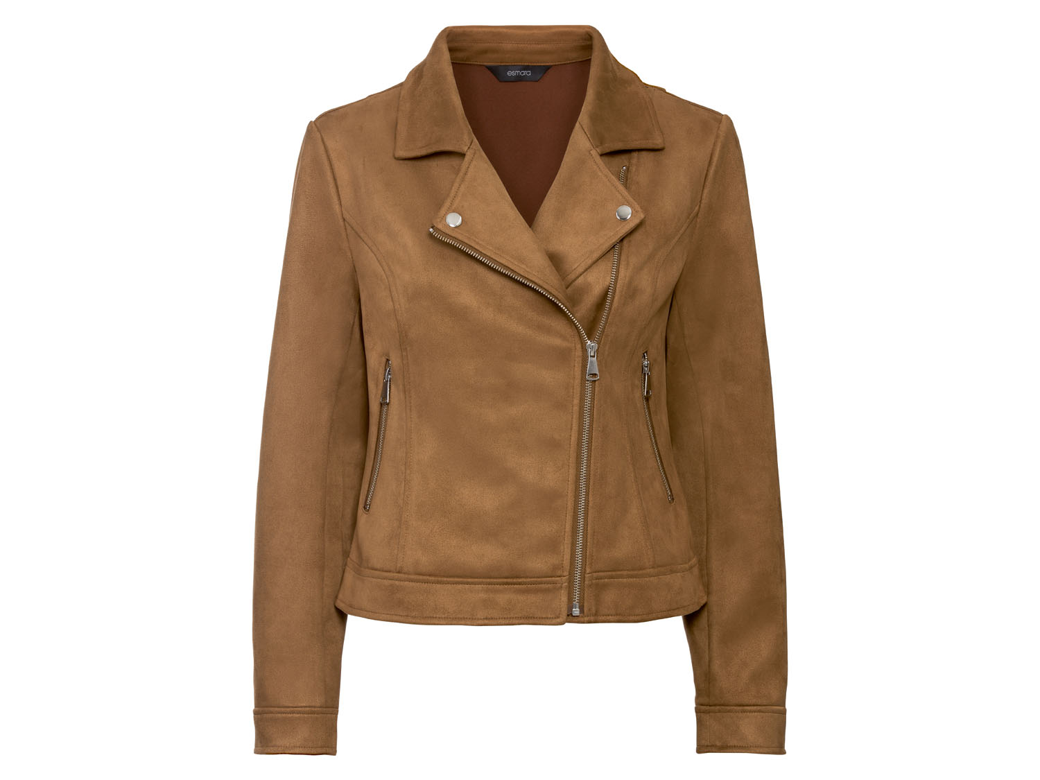 esmara Ramoneska damska o wyglądzie skóry welurowej, 1 sztuka 36, Brązowy