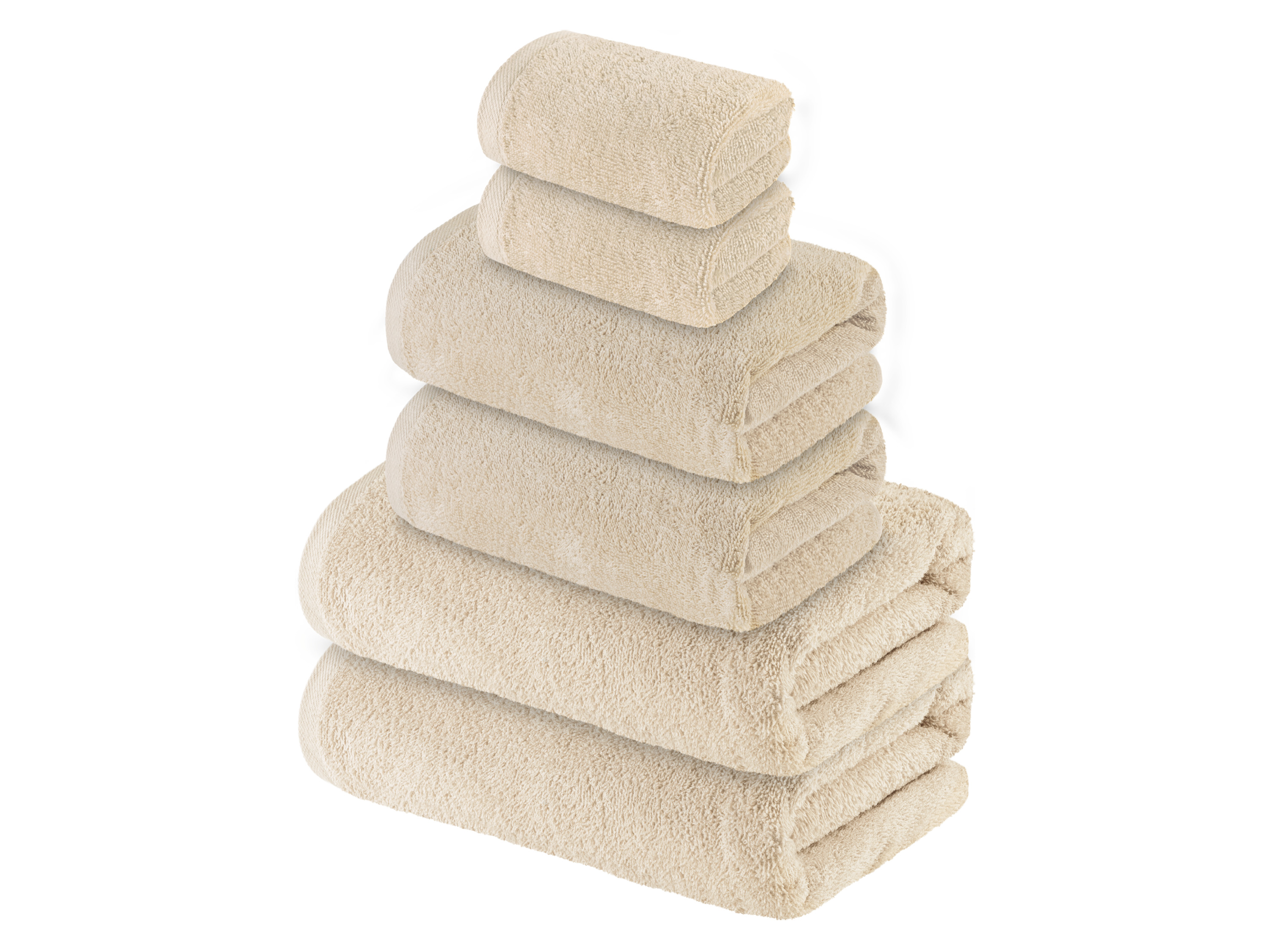 Livarno home Komplet 6 ręczników frotté Beżowy
