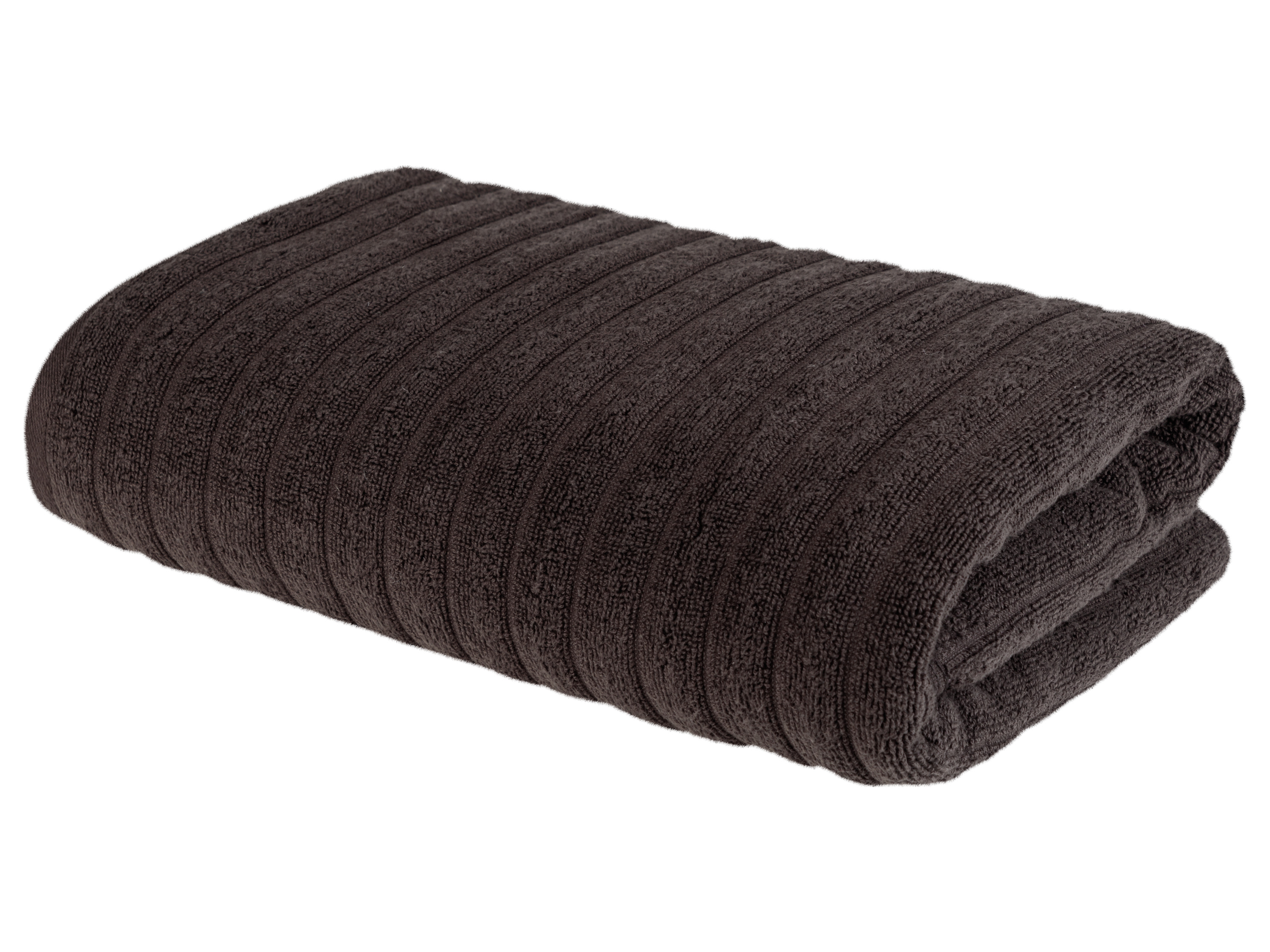 Livarno home Ręcznik kąpielowy frotté, 70 x 140 cm Szary w paski