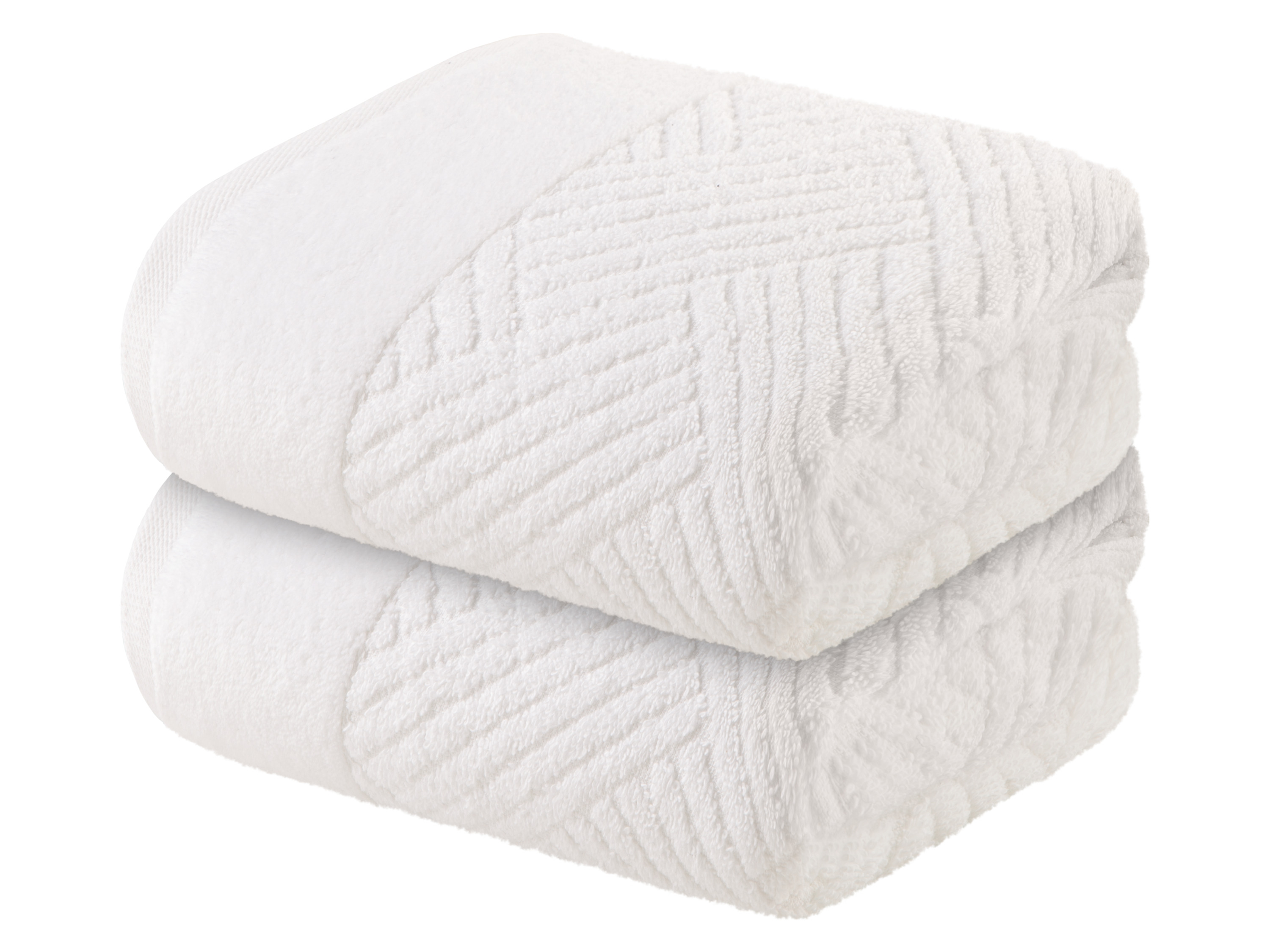 Livarno home Komplet 2 ręczników frotté, 50 x 100 cm Biały