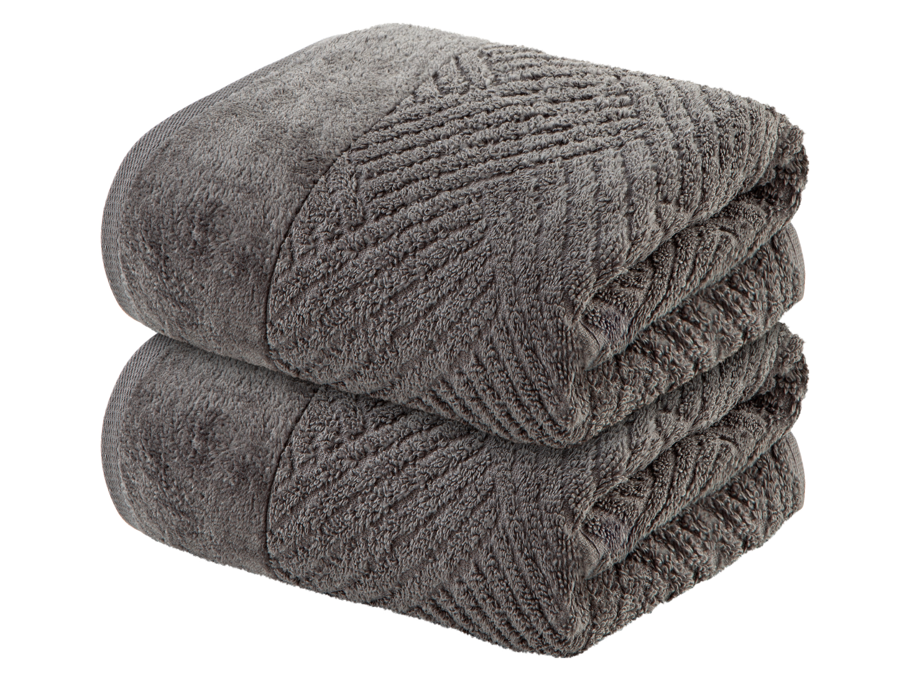 Livarno home Komplet 2 ręczników frotté, 50 x 100 cm Ciemnoszary