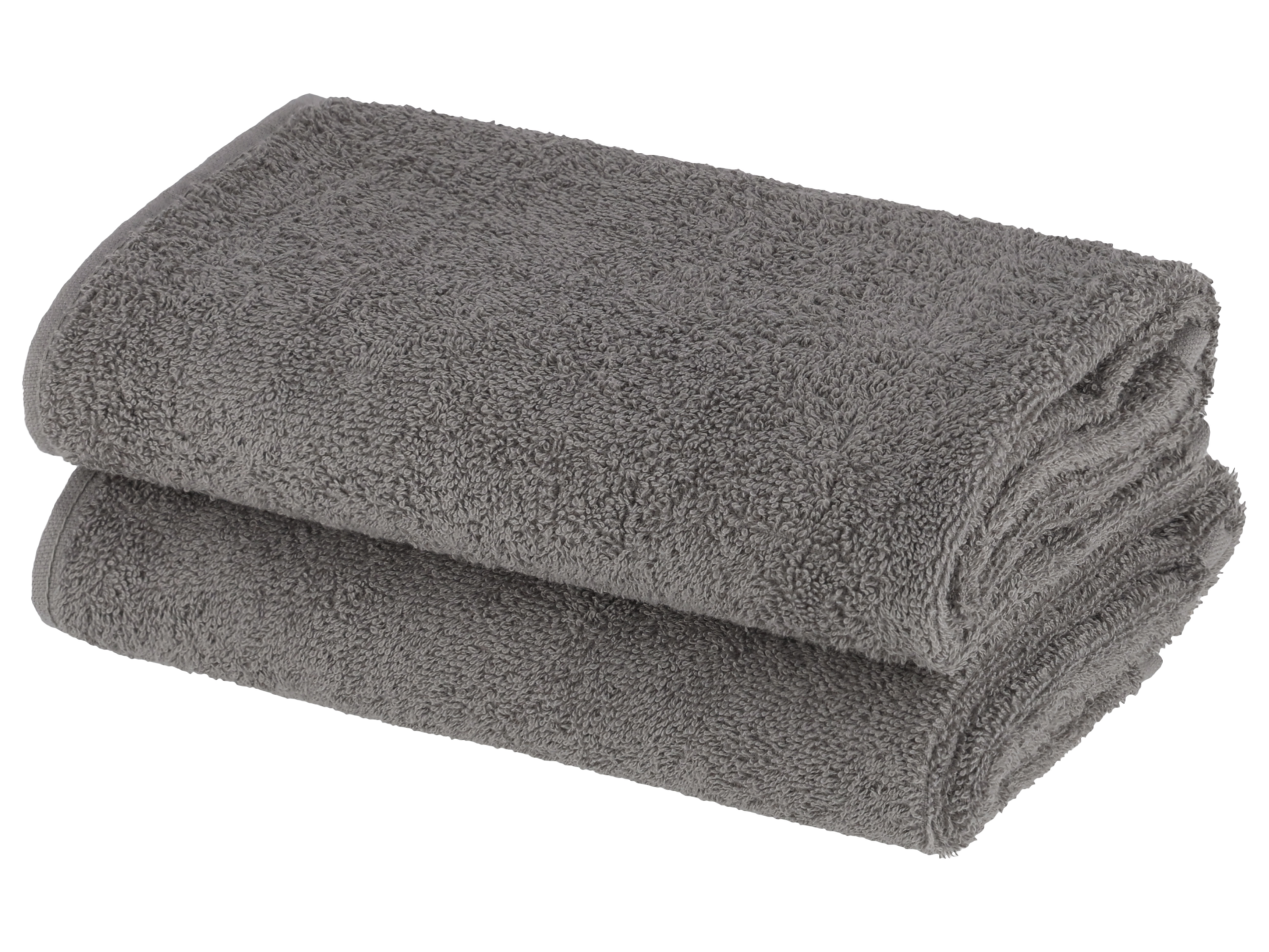 Livarno home Komplet 2 ręczników frotte, 50 x 100 cm Szary