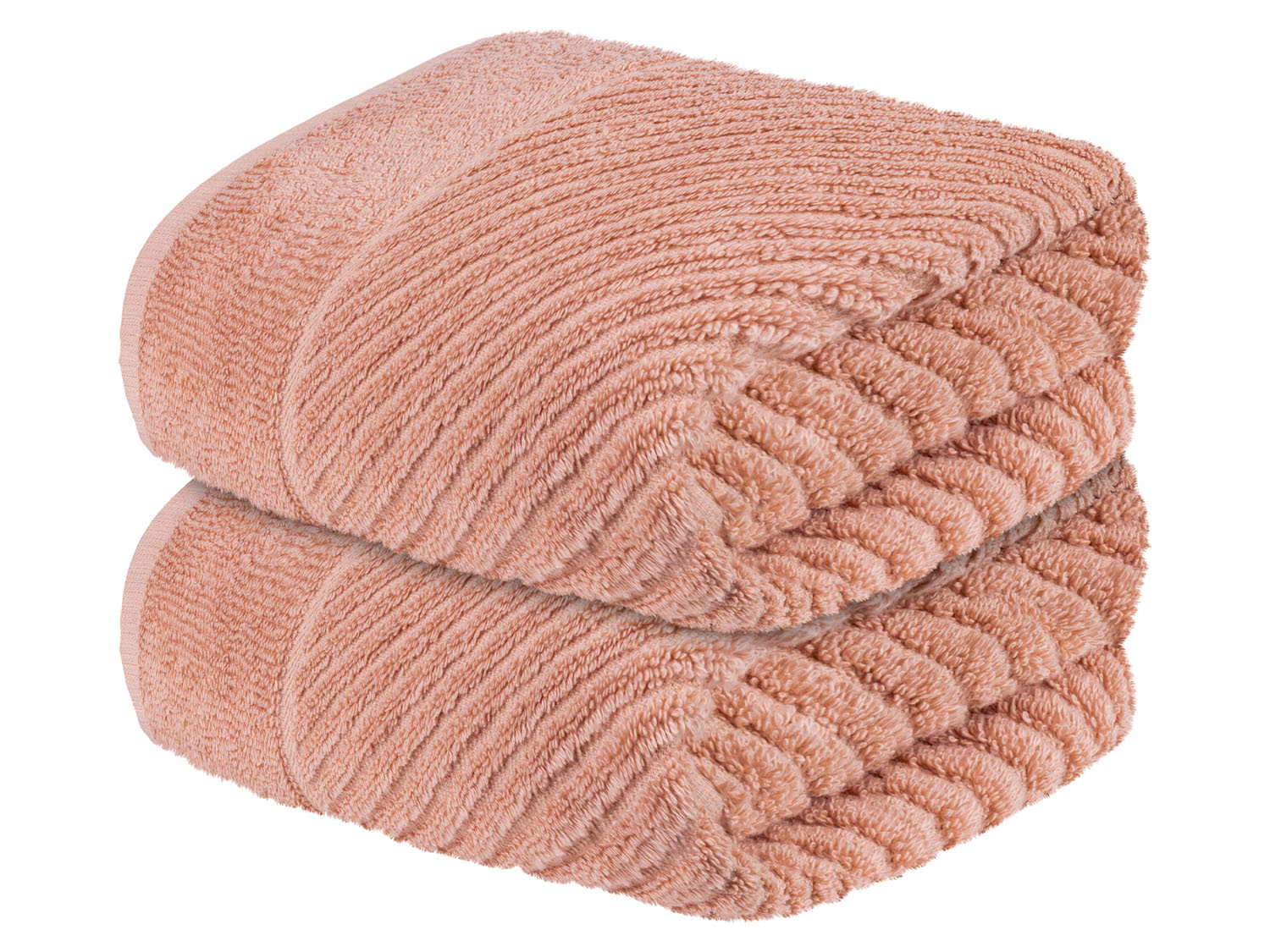 Livarno home Komplet 2 ręczników frotte, 50 x 100 cm Jasnoróżowy