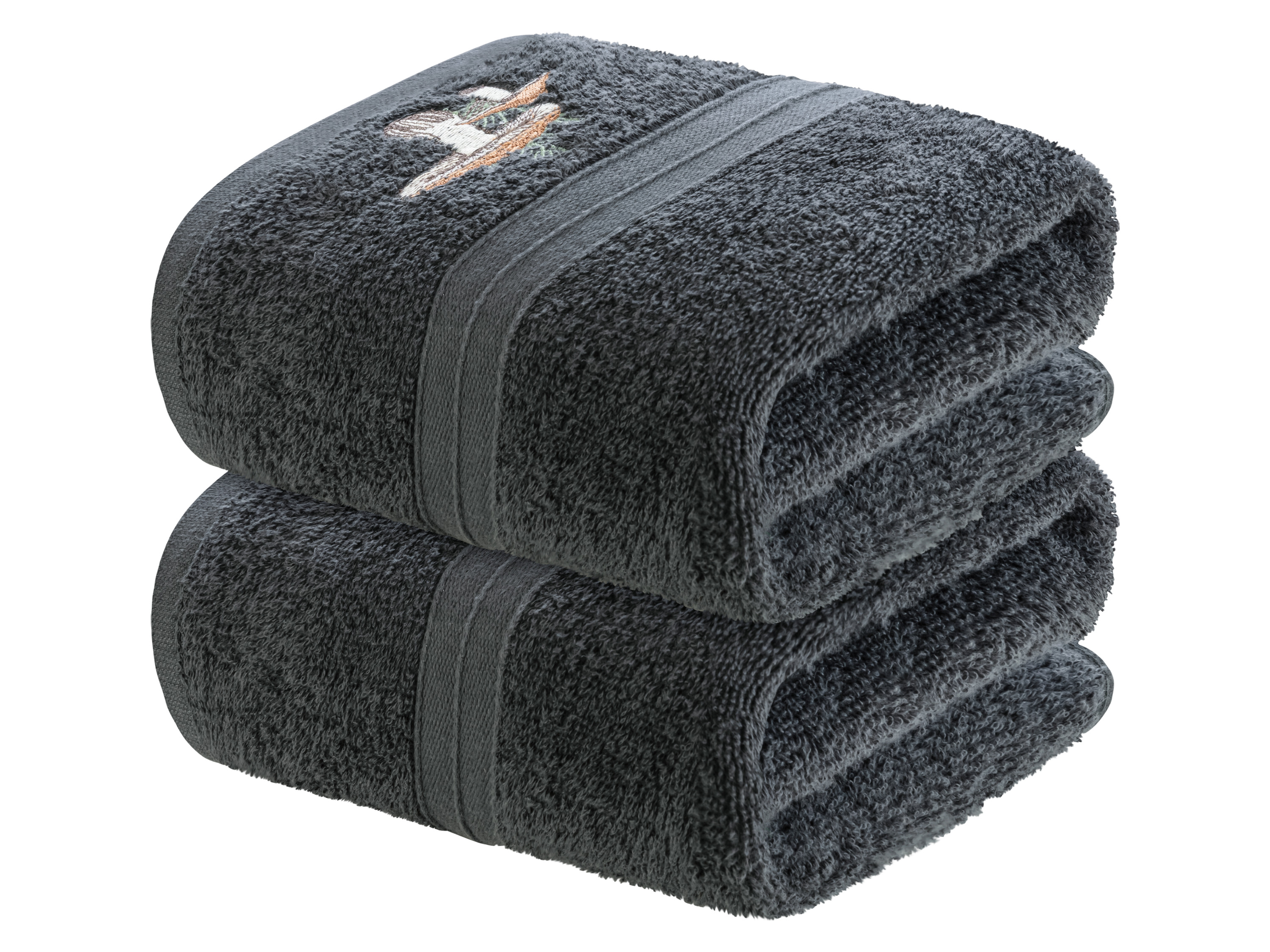 Livarno home Komplet 2 ręczników, 50 x 90 cm Ciemnoniebieski