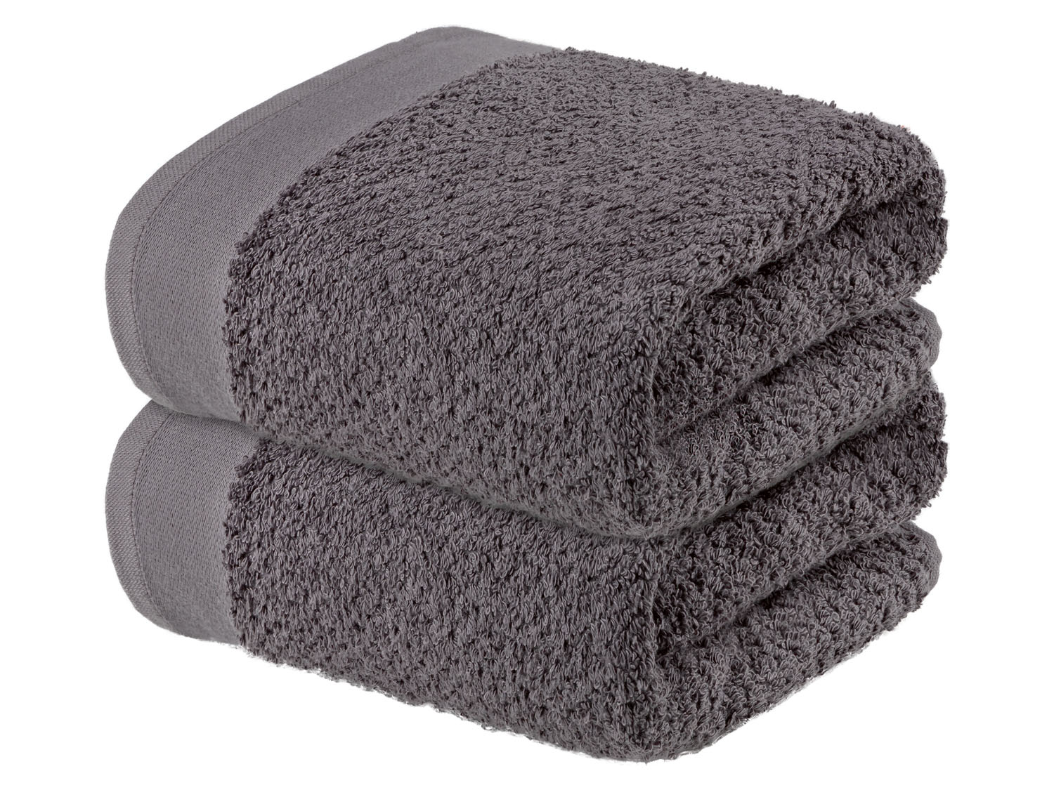 Livarno home Komplet 2 ręczników frotté, 50 x 90 cm Szary