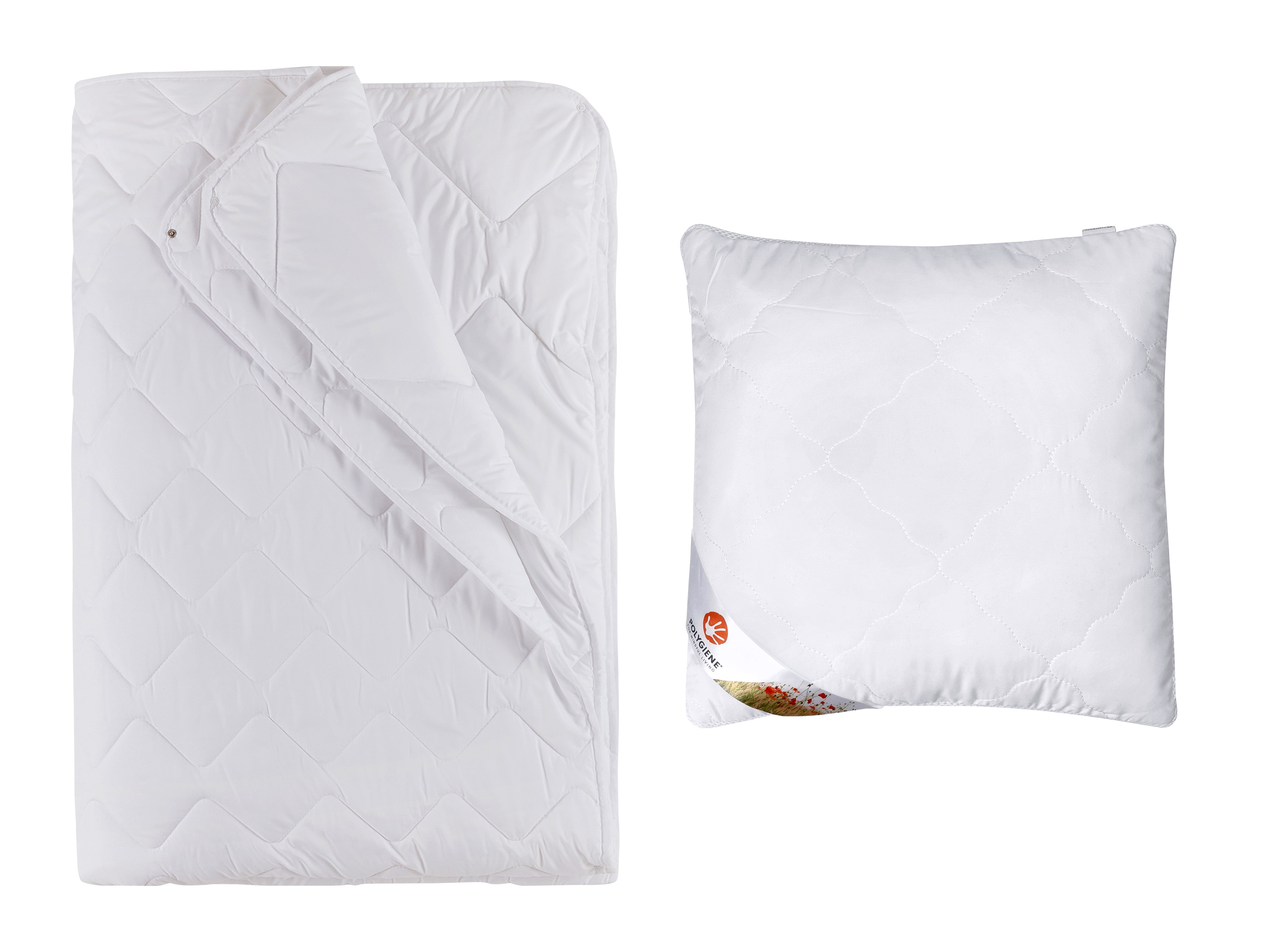 Livarno home Zestaw Dwuwarstwowa kołdra na 4 pory roku, 140 x 200 cm z poduszką Polygiene , 40 x 40 cm