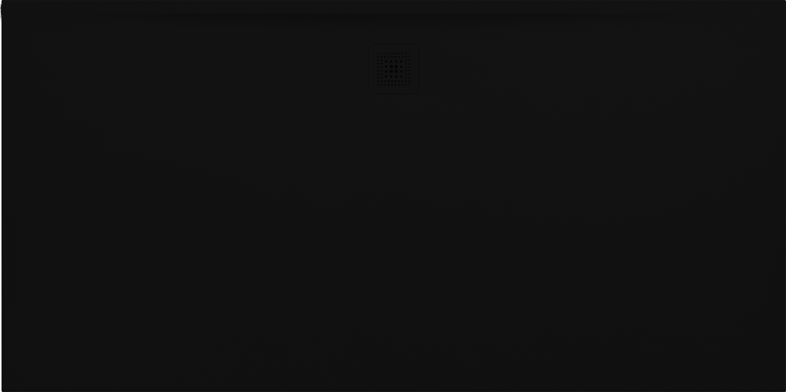 Darmowa Dostawa - Brodzik prostokątny 200x100 cm czarny Laufen Pro H2119570800001